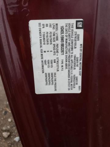 1GKEL19W51B522871 - 2001 GMC SAFARI XT MAROON photo 13