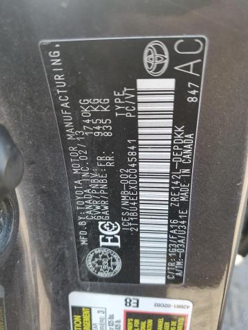 2T1BU4EEXDC045841 - 2013 TOYOTA COROLLA BASE 灰色 照片 12