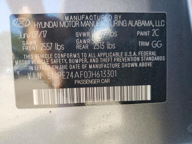 5NPE24AF0JH613301 - 2018 HYUNDAI SONATA SE Серый фото 12