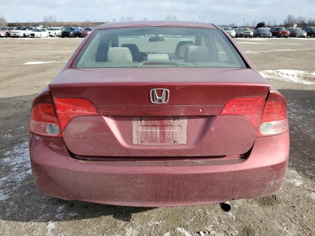 2HGFA16877H020067 - 2007 HONDA CIVIC EX RED photo 6