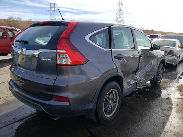 5J6RM4H31GL006037 - 2016 HONDA CR-V LX GRAY photo 3