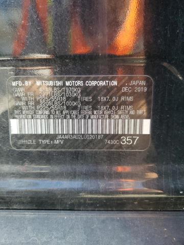 JA4AR3AU2LU020187 - 2020 MITSUBISHI OUTLANDER SPORT ES Negro foto 13