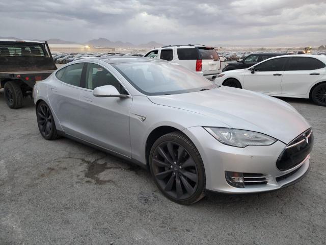5YJSA1DP1DFP25603 - 2013 TESLA MODEL S SILVER photo 4