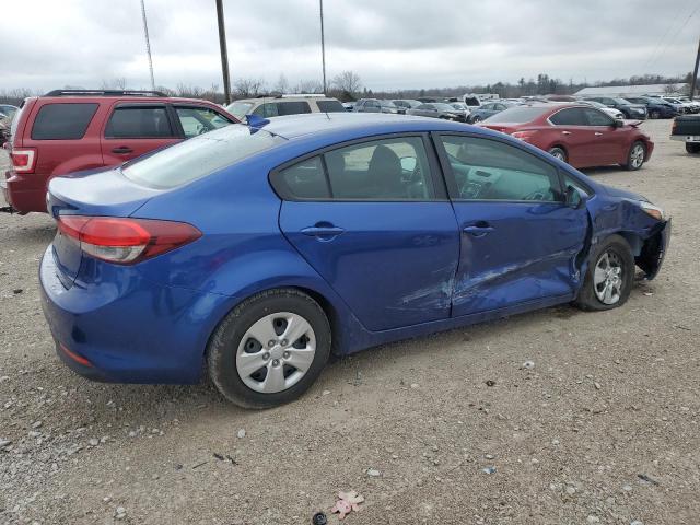 3KPFK4A71HE072660 - 2017 KIA FORTE LX BLUE photo 3