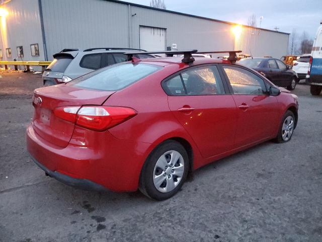 KNAFX4A64F5430431 - 2015 KIA FORTE LX RED photo 3