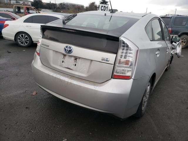 JTDKN3DU6A0111100 - 2010 TOYOTA PRIUS SILVER photo 3