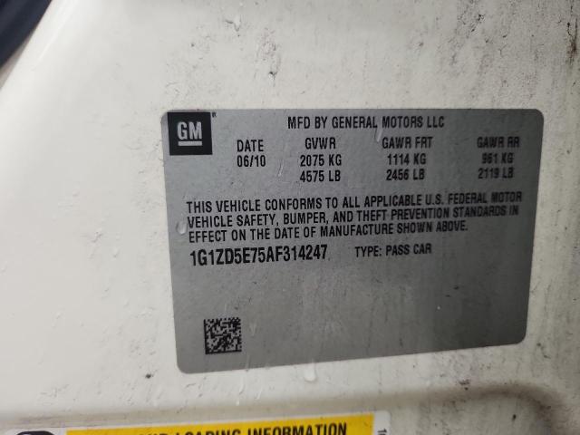 1G1ZD5E75AF314247 - 2010 CHEVROLET MALIBU 2LT WHITE photo 12