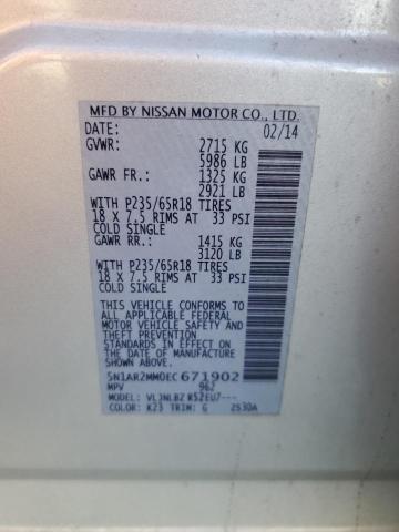 5N1AR2MM0EC671902 - 2014 NISSAN PATHFINDER S SILVER photo 13