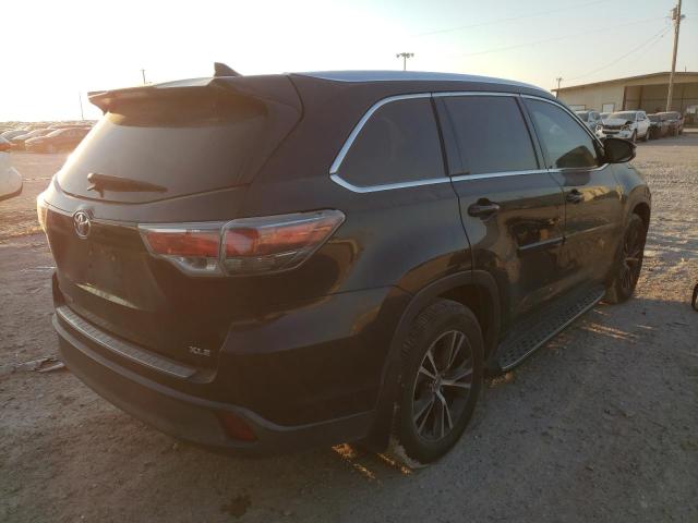 5TDKKRFH2GS139297 - 2016 TOYOTA HIGHLANDER XLE BLACK photo 3