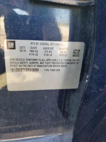 1G1ZE5ST6GF318959 - 2016 CHEVROLET MALIBU LT 蓝色 照片 13