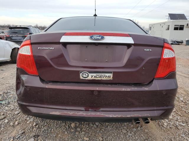 3FAHP0JA7BR185940 - 2011 FORD FUSION SEL BURGUNDY photo 6