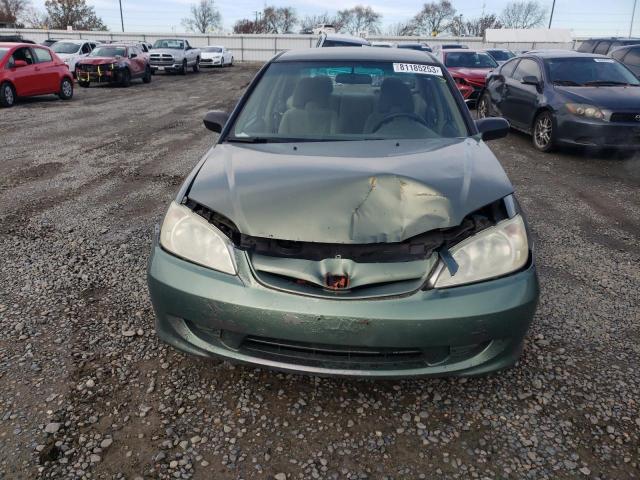 2HGES16584H535752 - 2004 HONDA CIVIC LX GREEN photo 5