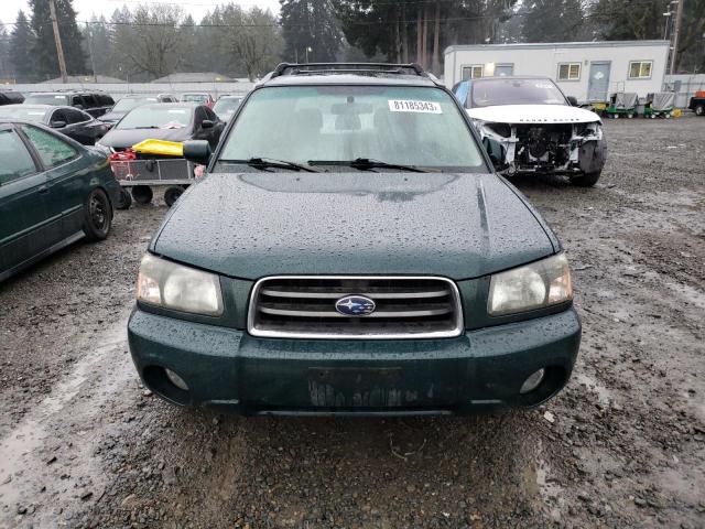 JF1SG63644H727453 - 2004 SUBARU FORESTER 2.5X GREEN photo 5