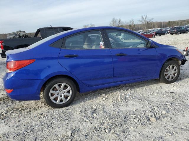 KMHCT4AE0CU038889 - 2012 HYUNDAI ACCENT GLS BLUE photo 3