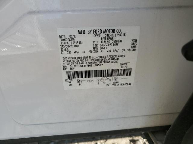 2LMPJ6LR7HBL38577 - 2017 LINCOLN MKX RESERVE Սպիտակ լուսանկար 13