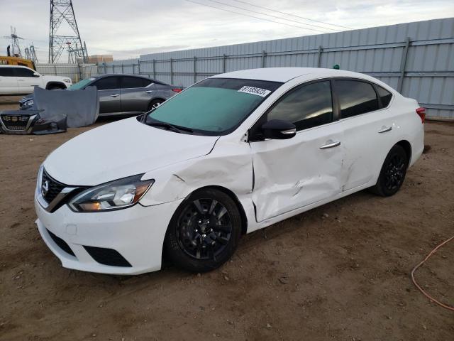 3N1AB7AP3HY387179 - 2017 NISSAN SENTRA S WHITE photo 1