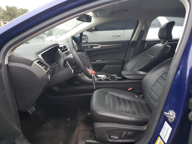 3FA6P0HD3FR172521 - 2015 FORD FUSION SE BLUE photo 7