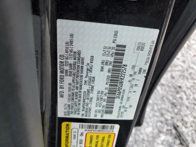 3FA6P0SU8FR222578 - 2015 FORD FUSION TITANIUM PHEV 黑色 照片 13