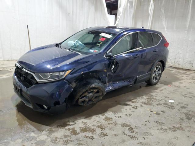 5J6RW2H56KA007656 - 2019 HONDA CR-V EX BLUE photo 1