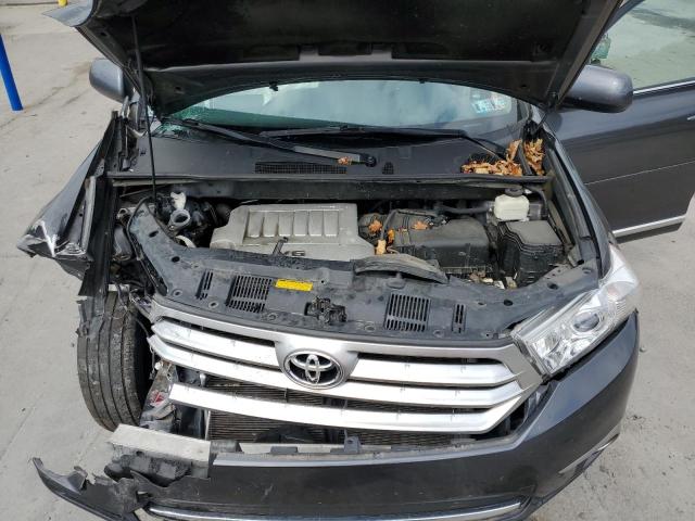 5TDBK3EH8DS214160 - 2013 TOYOTA HIGHLANDER BASE Gris foto 12