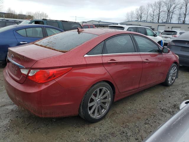 5NPEB4AC5BH055548 - 2011 HYUNDAI SONATA GLS RED photo 3