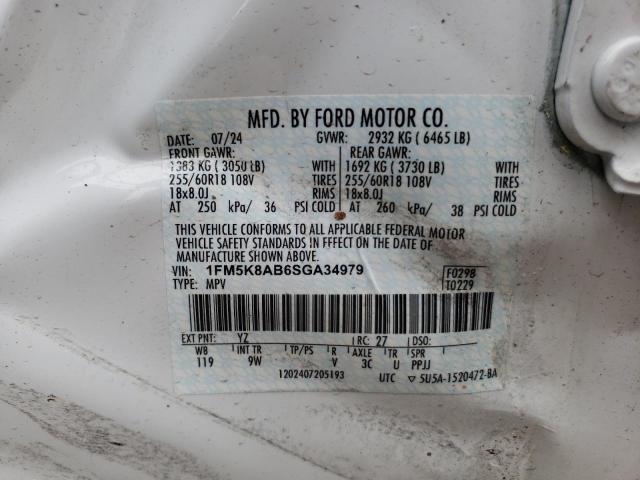 1FM5K8AB6SGA34979 - 2025 FORD EXPLORER POLICE INTERCEPTOR Ağ foto 13