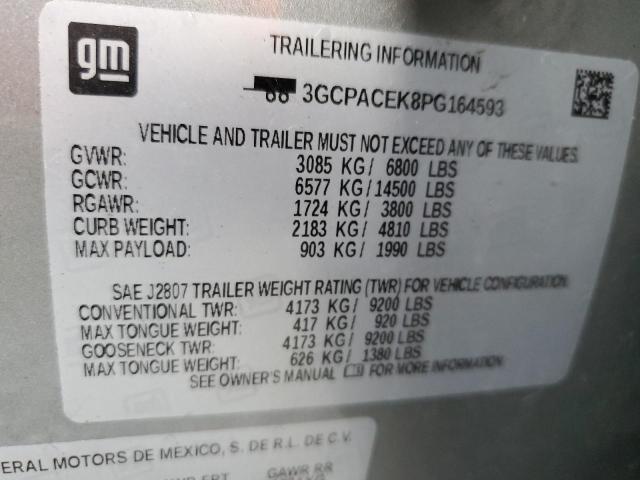 3GCPACEK8PG164593 - 2023 CHEVROLET SILVERADO C1500 LT 银色 照片 13