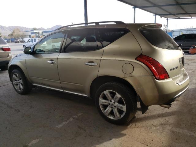 JN8AZ08T76W413343 - 2006 NISSAN MURANO SL GOLD photo 2