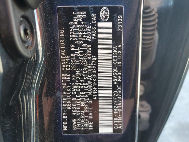 4T1BF1FK3FU927707 - 2015 TOYOTA CAMRY LE BLACK photo 13