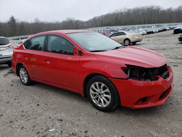 3N1AB7AP1HY368579 - 2017 NISSAN SENTRA S RED photo 4