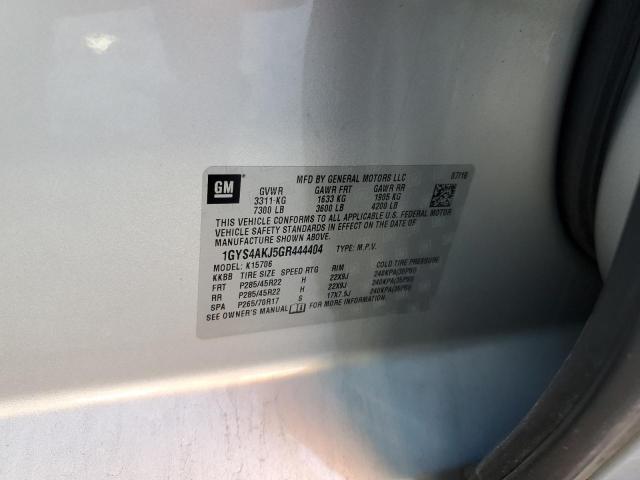 1GYS4AKJ5GR444404 - 2016 CADILLAC ESCALADE SILVER photo 13