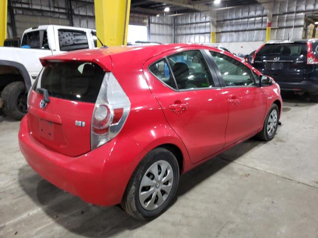 JTDKDTB32E1562750 - 2014 TOYOTA PRIUS C RED photo 3