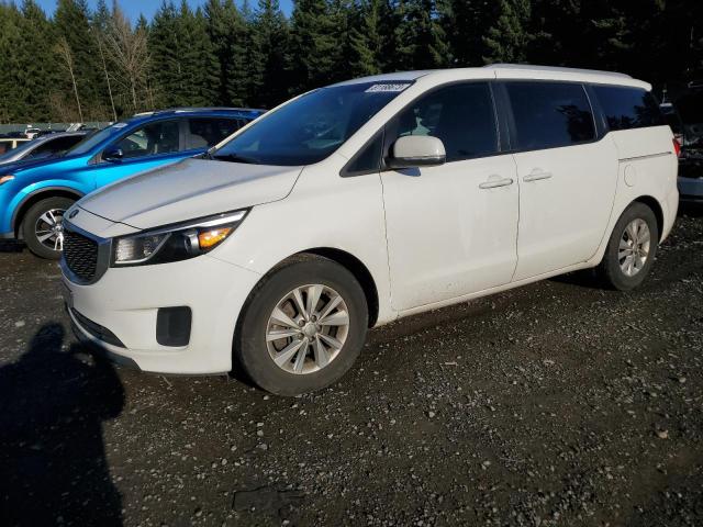 KNDMB5C1XG6158351 - 2016 KIA SEDONA LX WHITE photo 1