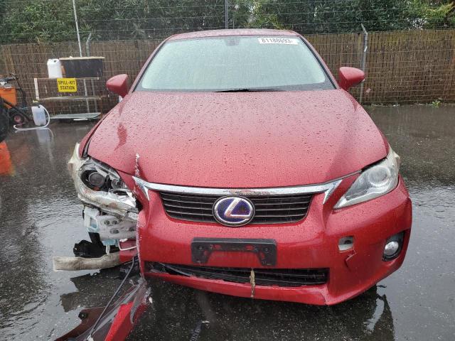 JTHKD5BH3B2018060 - 2011 LEXUS CT 200 RED photo 5