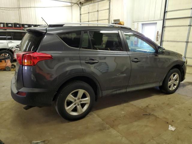 JTMWFREV0DD011046 - 2013 TOYOTA RAV4 XLE GRAY photo 3