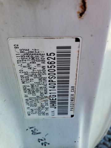 JHMEG1140PS005625 - 1993 HONDA CIVIC DEL SOL S WHITE photo 12