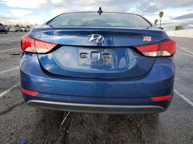 5NPDH4AE1FH646722 - 2015 HYUNDAI ELANTRA SE BLUE photo 6