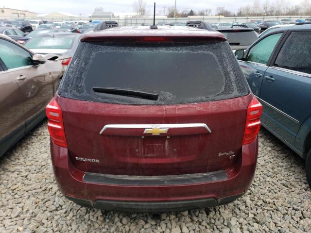 2GNALCEK3H1605001 - 2017 CHEVROLET EQUINOX LT BURGUNDY photo 6