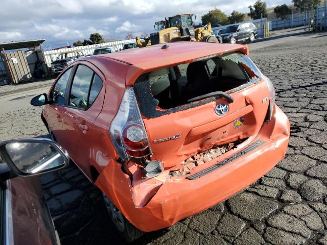 JTDKDTB31D1048113 - 2013 TOYOTA PRIUS C ORANGE photo 2