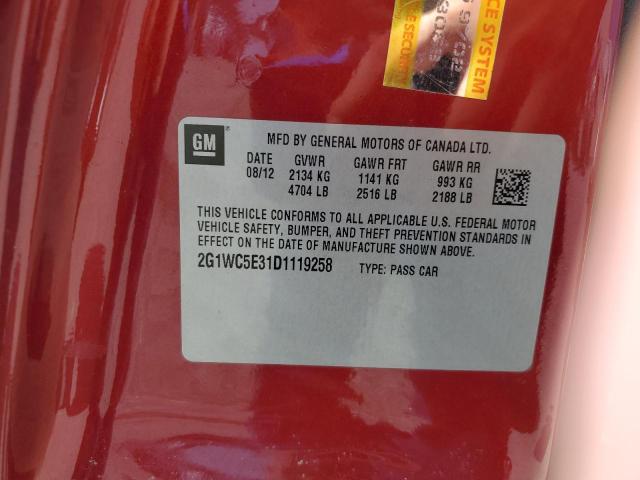 2G1WC5E31D1119258 - 2013 CHEVROLET IMPALA LTZ RED photo 13