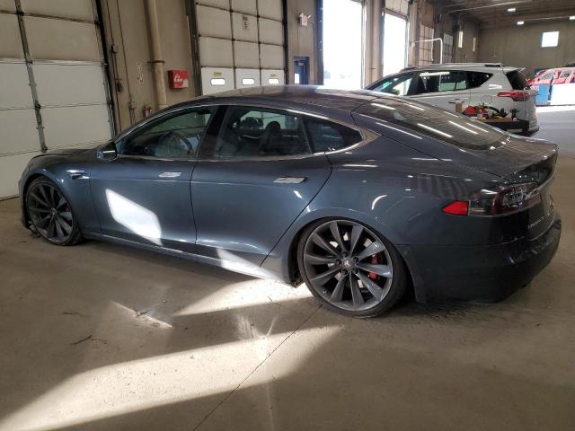 5YJSA1E41HF216993 - 2017 TESLA MODEL S GRAY photo 2