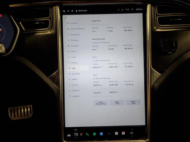 5YJSA1E41HF216993 - 2017 TESLA MODEL S GRAY photo 9