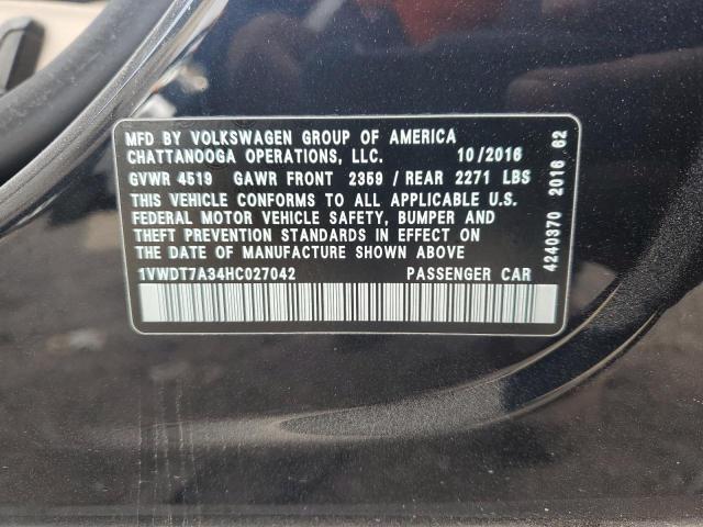 1VWDT7A34HC027042 - 2017 VOLKSWAGEN PASSAT R-LINE Boz foto 13