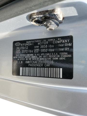 KMHTC6AE2DU101116 - 2013 HYUNDAI VELOSTER TURBO Gümüş foto 13