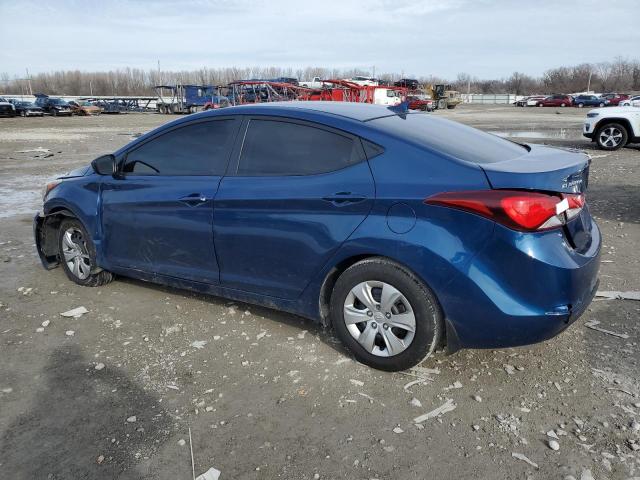 KMHDH4AE0GU514702 - 2016 HYUNDAI ELANTRA SE BLUE photo 2