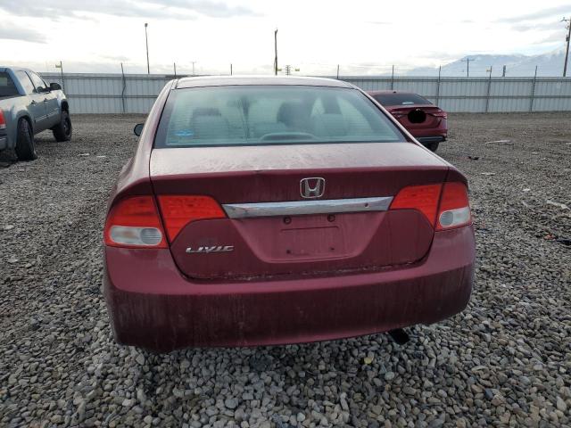 2HGFA1F55AH516417 - 2010 HONDA CIVIC LX BURGUNDY photo 6