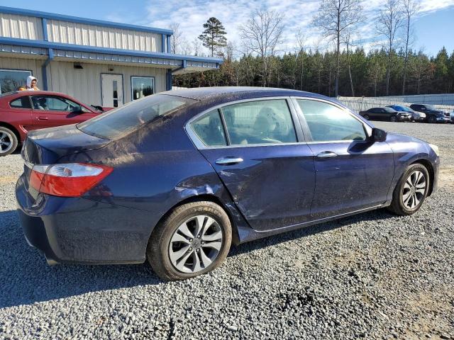 1HGCR2F3XEA298415 - 2014 HONDA ACCORD LX BLUE photo 3