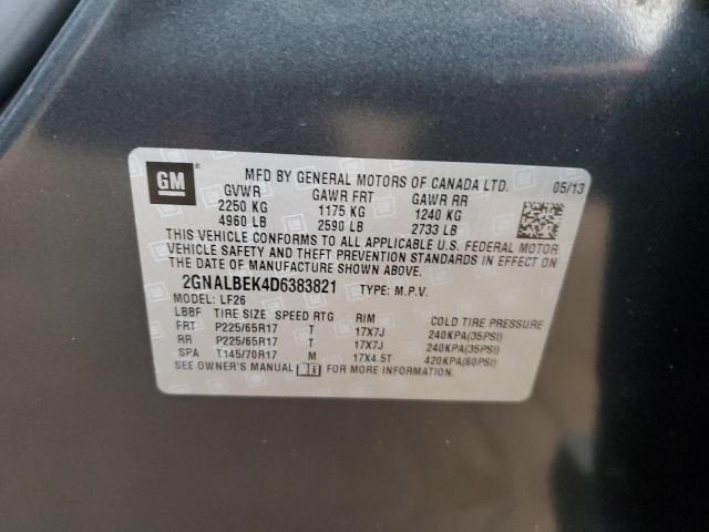 2GNALBEK4D6383821 - 2013 CHEVROLET EQUINOX LS BLACK photo 13