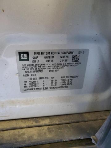 KL4CJBSB9FB157165 - 2015 BUICK ENCORE CONVENIENCE 银色 照片 13