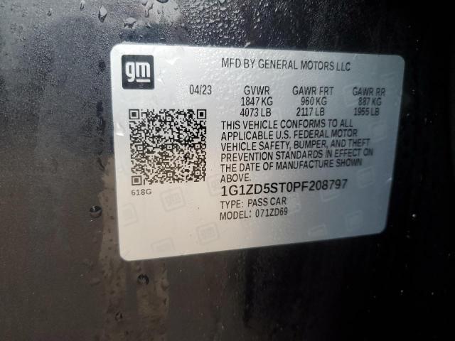 1G1ZD5ST0PF208797 - 2023 CHEVROLET MALIBU LT GRAY photo 12